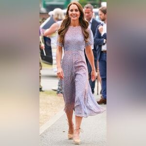 LK Bennett Elowen Purple And Peach Dress